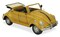 Contemporary Home Living 13.5" Yellow Volkswagen Convertible Beetle Handmade Collectable Car
